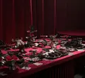 Стол «Арис» овальный, бархат бордовый - Фото миниатюра 2