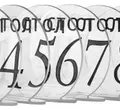 Номерки для столов 1-10 прозрачные с черным - Фото миниатюра 1