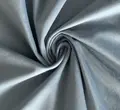 Скатерть круглая бархатная серо-голубая - Фото миниатюра 3